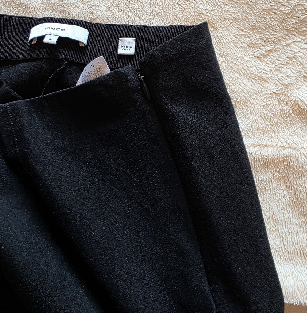 Vince Stitch Front Seam Ponte  Black Dress Pants Size Medium - Picture 5 of 14